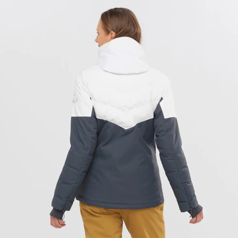 Chaquetas De Esquí Salomon New Prevail Insulated Mujer Blancos Negros | MX DALI279